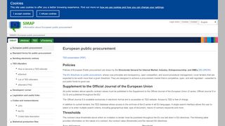 
                            7. SIMAP - European public procurement