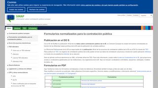 
                            2. SIMAP - Formularios normalizados para la contratación pública