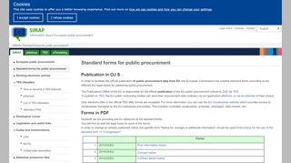 
                            9. SIMAP - Standard forms for public procurement