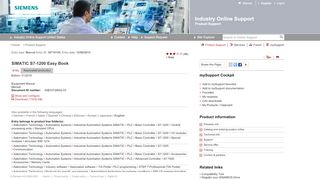 
                            4. SIMATIC S7-1200 Easy Book - Siemens Support