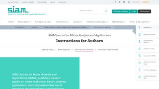 
                            8. SIMAX | Instructions for Authors | SIAM