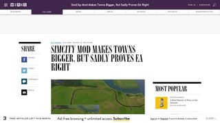 
                            11. SimCity Mod Makes Towns Bigger, But Sadly Proves EA Right | WIRED