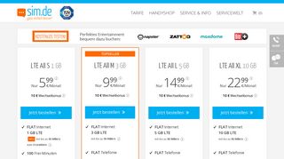 
                            3. sim.de: LTE Tarife