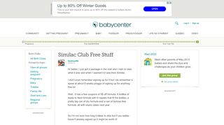 
                            6. Similac Club Free Stuff - May 2013 - BabyCenter Canada