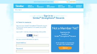 
                            9. Similac® StrongMoms® - Member Sign In | Similac®