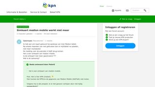 
                            8. Simkaart medion mobile werkt niet meer | KPN Community - KPN Forum