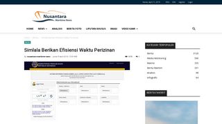 
                            9. Simlala Berikan Efisiensi Waktu Perizinan | Nusantara Maritime News