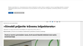 
                            9. Simobil prijavite tržnemu inšpektoratu« - Slovenske novice