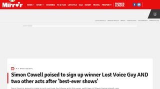 
                            9. Simon Cowell poised to sign up winner Lost Voice Guy AND two ...