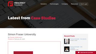 
                            13. Simon Fraser University - Frequency Foundry | Your people. Your ...