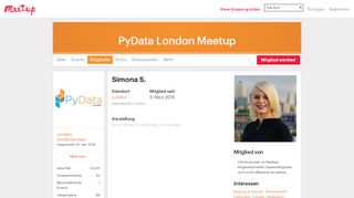 
                            12. Simona S. - PyData London Meetup (London, England) | Meetup