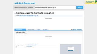 
                            5. simpadu-inaportnet.dephub.go.id at WI. SIMPADU | Log in