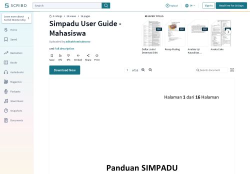 
                            12. Simpadu User Guide - Mahasiswa - Scribd