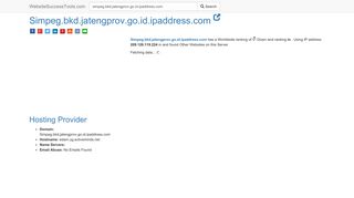 
                            2. Simpeg.bkd.jatengprov.go.id.ipaddress.com Error Analysis (By Tools)