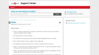 
                            6. SIMPL : Support Center - Solutions - BookMyShow