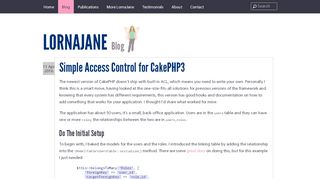
                            11. Simple Access Control for CakePHP3 | LornaJane