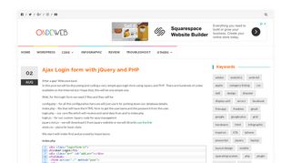 
                            9. Simple Ajax Login form with jQuery and PHP | Ondeweb
