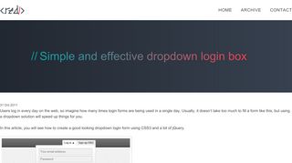 
                            3. Simple and effective dropdown login box - Catalin Red