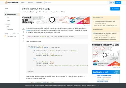 
                            5. simple asp.net login page - Stack Overflow