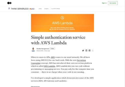 
                            12. Simple authentication service with AWS Lambda – Think Serverless ...