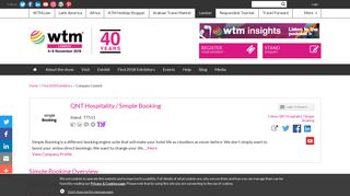 
                            12. Simple Booking Overview - Find 2018 Exhibitors - WTM London