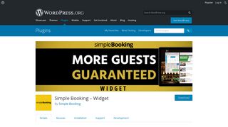 
                            10. Simple Booking – Widget | WordPress.org