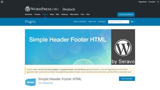 
                            5. Simple Header Footer HTML | WordPress.org