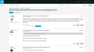 
                            4. Simple IP blocking on WAN side, have port forwarding EdgeRouter ...