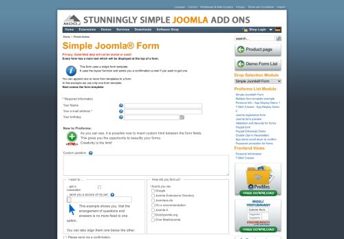 
                            13. Simple Joomla® Form - Joomla Add Ons