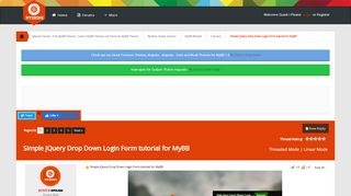 
                            9. Simple jQuery Drop Down Login Form tutorial for MyBB - Myskins Studio