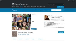 
                            5. Simple Local Avatars | WordPress.org