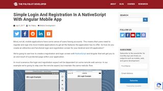 
                            2. Simple Login And Registration In A NativeScript With Angular Mobile ...
