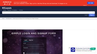 
                            8. Simple Login and Signup Form a Flat Responsive Widget ... - W3layouts