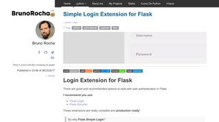 
                            6. Simple Login Extension for Flask | python | flask | BrunoRocha.org ...