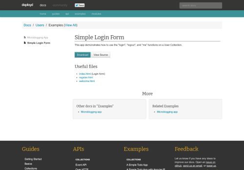 
                            2. Simple Login Form - deployd