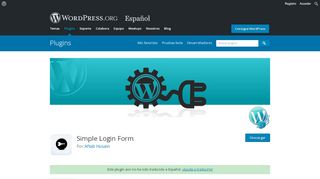 
                            11. Simple Login Form | WordPress.org