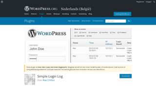 
                            2. Simple Login Log | WordPress.org
