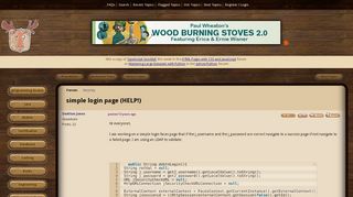 
                            3. simple login page (HELP!) (Security forum at Coderanch)