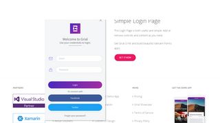 
                            6. Simple Login Page XAML - Grial UI Kit for Xamarin Forms