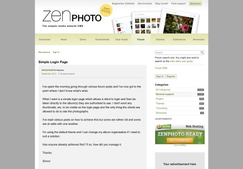 
                            10. Simple Login Page — Zenphoto forum