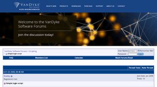
                            3. Simple login script - VanDyke Software Forums