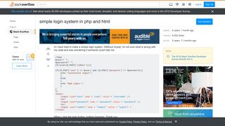 
                            9. simple login system in php and html - Stack Overflow