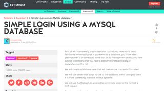 
                            9. Simple Login using a MySQL database - Scirra.com