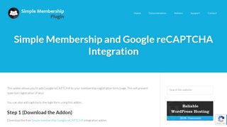 
                            13. Simple Membership and Google reCAPTCHA Integration