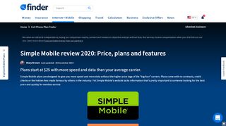 
                            7. Simple Mobile wireless review February 2019 | finder.com