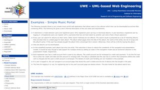 
                            7. Simple Music Portal - UWE - Examples