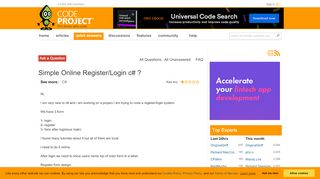 
                            3. Simple Online Register/Login c# ? - CodeProject