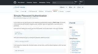 
                            3. Simple Password Authentication · NoamB/sorcery Wiki · GitHub