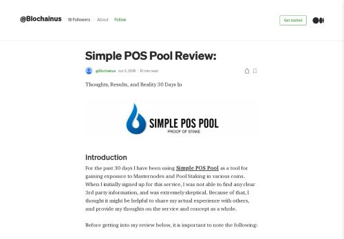 
                            6. Simple POS Pool Review: – @Blochainus – Medium