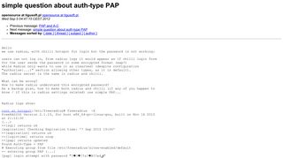 
                            1. simple question about auth-type PAP - lists.freeradius.org Mailing ...